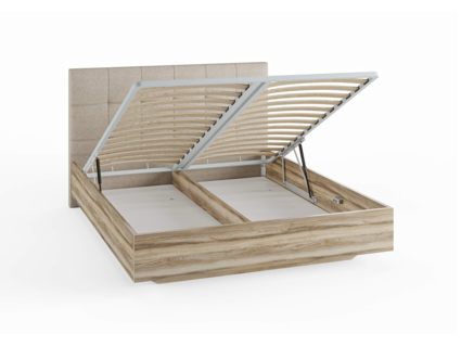 Кровать Сонум Vena Ясмунд + Кашемир Бежевый (с подъемным механизмом) 90х190