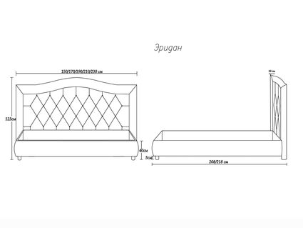 Кровать Димакс Эридан Кварц с подъемным механизмом 140х190