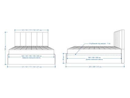 Кровать Lonax Милана велюр Dolly-1 160х195
