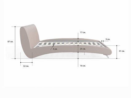 Кровать Сонум Verona Экокожа Графит 