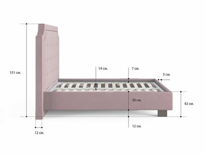 Кровать Сонум Elysium Экокожа Коричневый (с основанием)