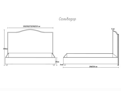 Кровать Димакс Сальвадор Сапфир 160х200