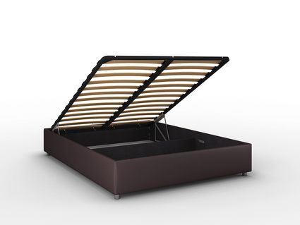 Кровать Sleeptek Premier 3 Экокожа Brown (с подъемным механизмом) 200х200